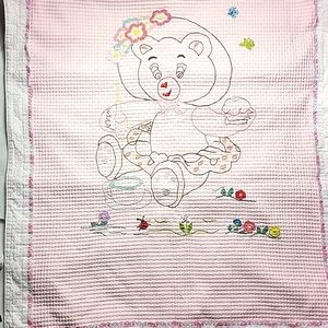 Crib blanket coverup hand crafted